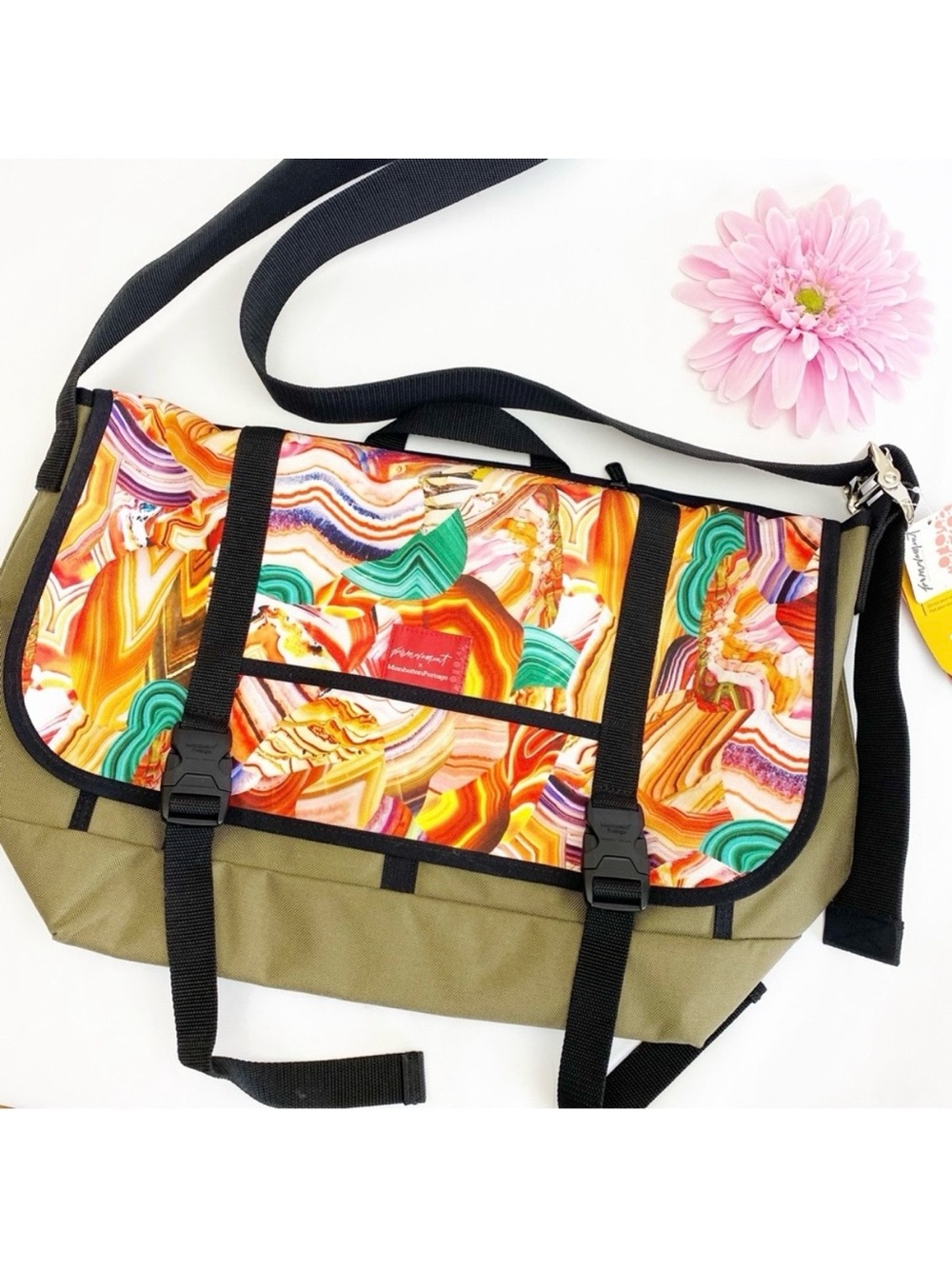 Free People Movement Manhattan Portage Kaleidoscope Messenger Bag Computer Case